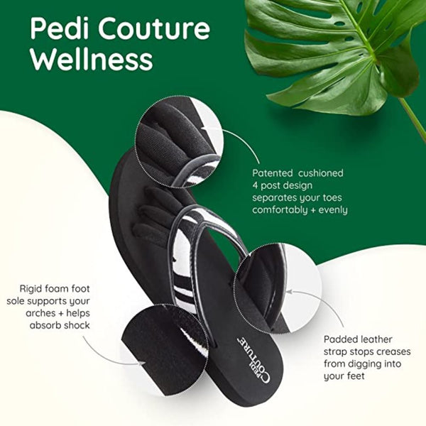 Pedi Couture Zebra Flip Flops
