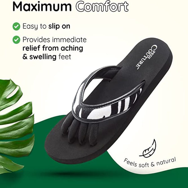 Pedi Couture Zebra Flip Flops