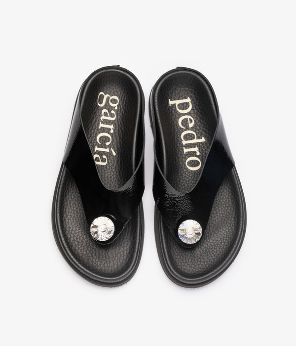 Pedro Garcia Duna / Black Castoro Naplack-crystal Calzado