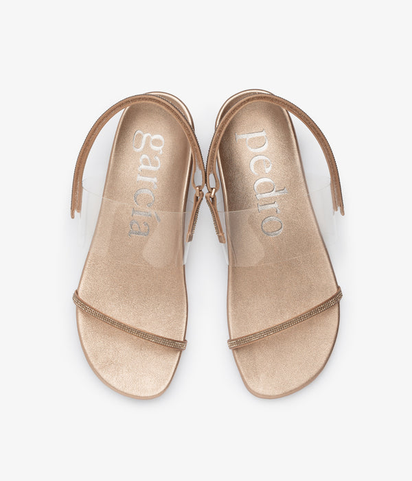 Pedro Garcia Blaer / Rose Gold Nappa Lame-jelly