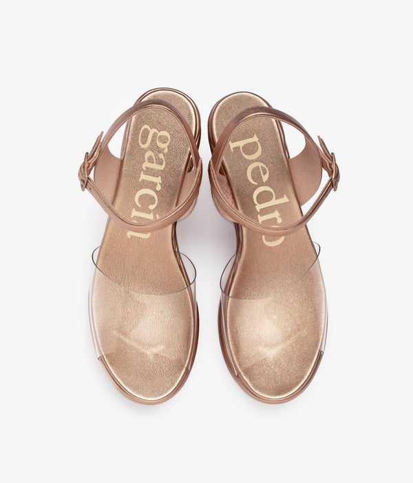 Pedro Garcia Danila / Rose Gold Nappa Lame-jelly