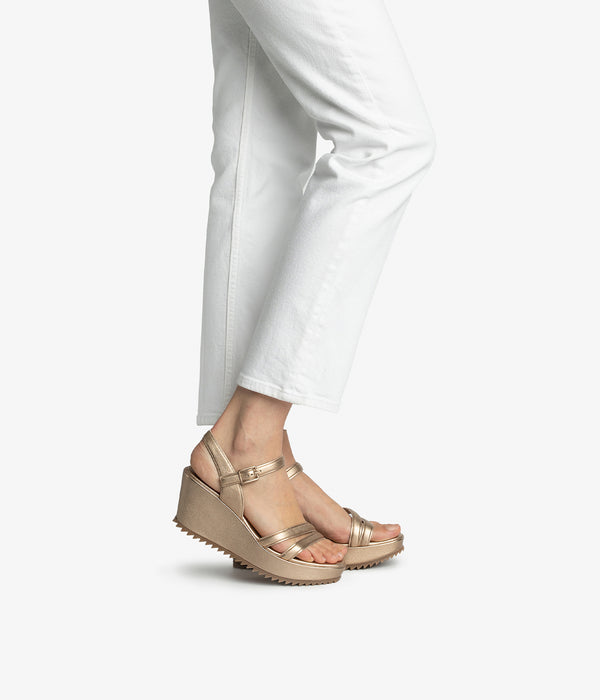 Pedro Garcia Faline / Rose Gold Nappa Lame