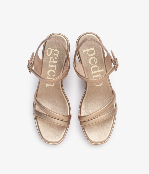 Pedro Garcia Faline / Rose Gold Nappa Lame