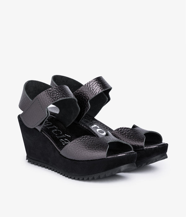 pedro garcia fama / antracite cervo lame Calzado