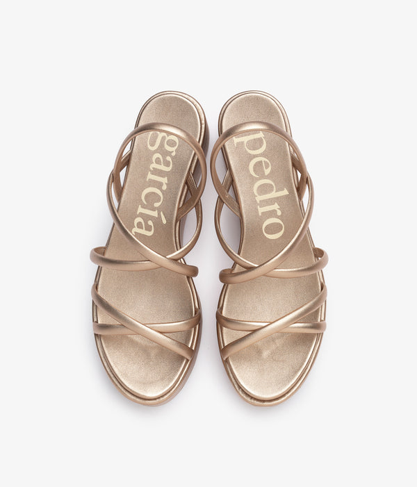 Pedro Garcia Ninoska / Rose Gold Nappa Lame