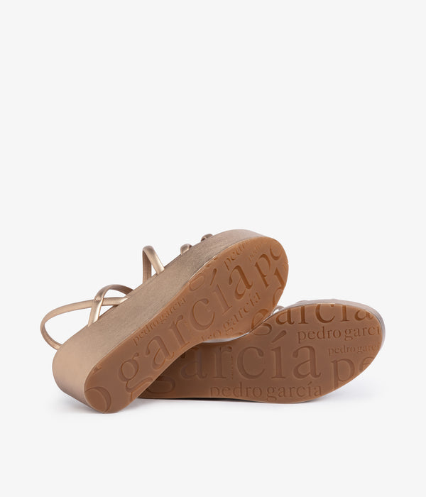 Pedro Garcia Ninoska / Rose Gold Nappa Lame