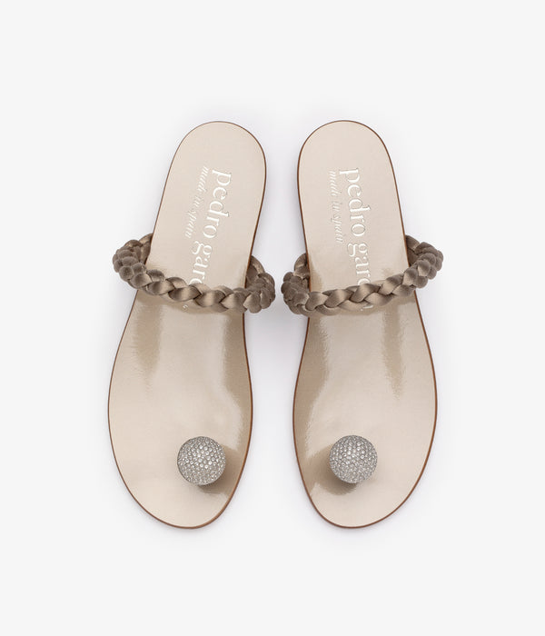 Pedro Garcia Pipa / Pyrite Satin-silver Crystal Calzado