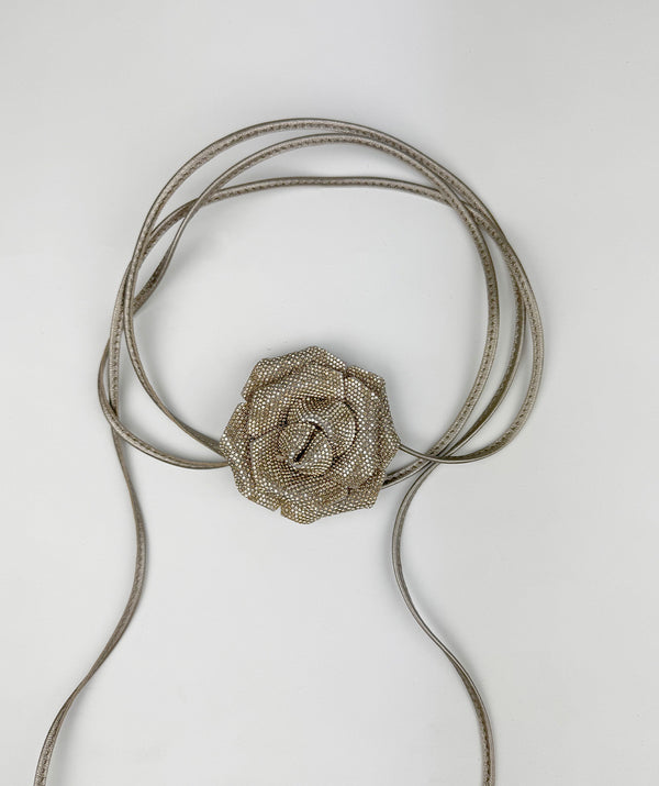 Pedro Miralles COLLAR FLORAL CON CORDÓN AJUSTABLE