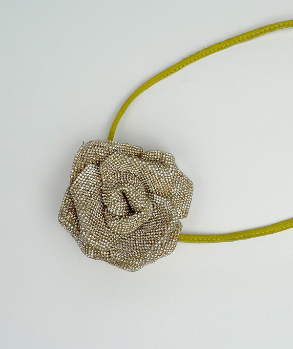 Pedro Miralles COLLAR FLORAL CON CORDÓN AJUSTABLE