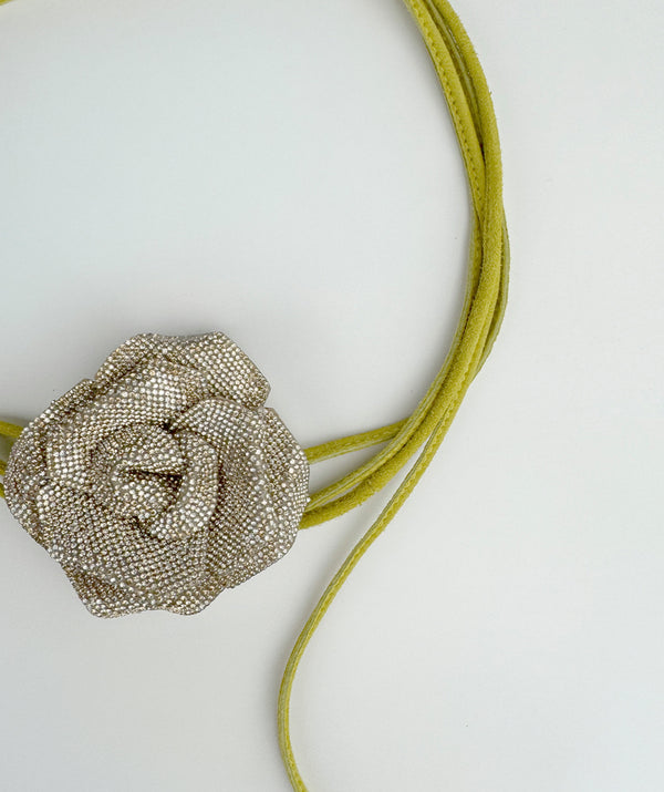 Pedro Miralles COLLAR FLORAL CON CORDÓN AJUSTABLE