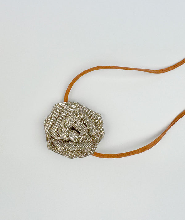 pedro miralles COLLAR FLORAL CON CORDÓN AJUSTABLE