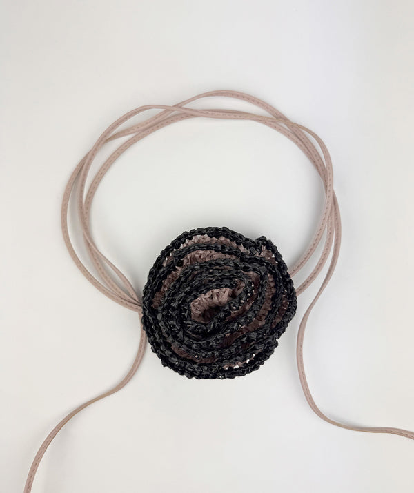 pedro miralles COLLAR FLORAL CON CORDÓN AJUSTABLE