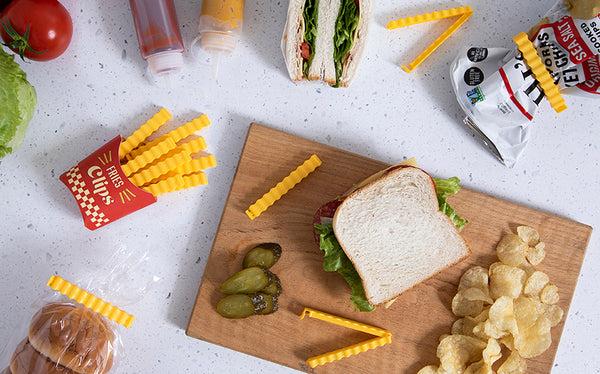 peleg design Fries Clips 12 Bag Clips in a Magnetic Box