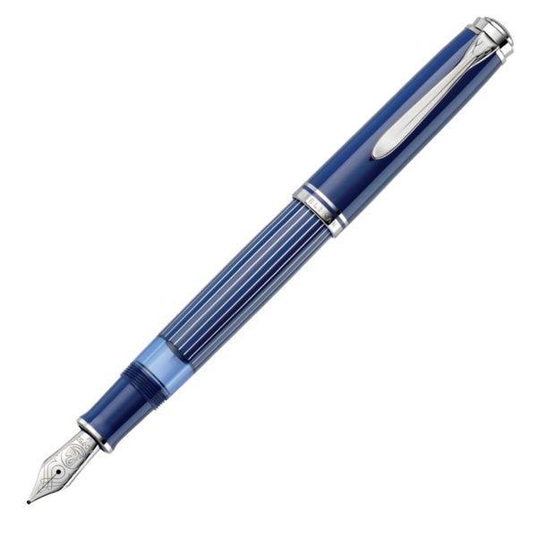 Pelikan Pelikan Souveran M815 Blue Metal Stripe Fountain Pen