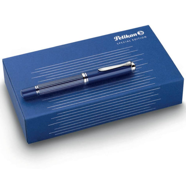 Pelikan Pelikan Souveran M815 Blue Metal Stripe Fountain Pen