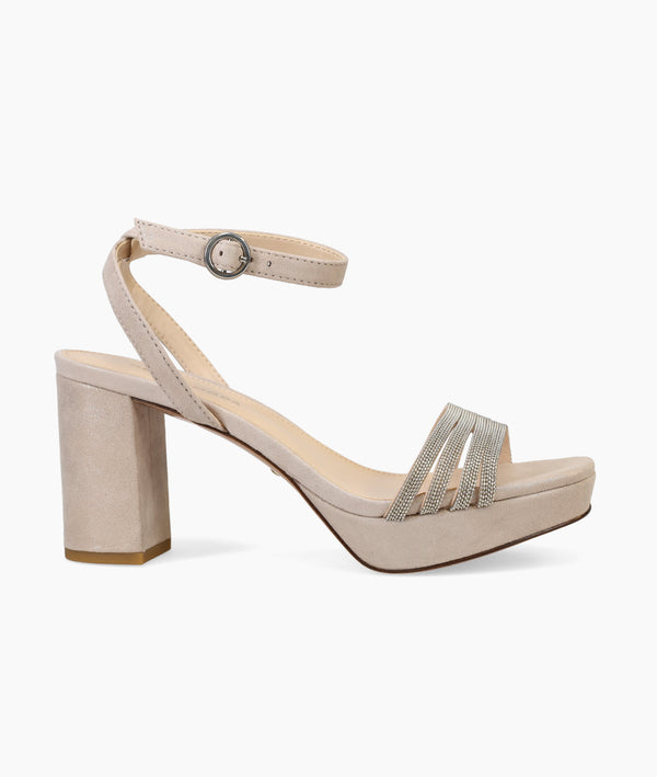 pelle moda Aliana Platform - Shimmer Taupe