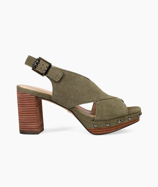 pelle moda Ambree Platform - Olive