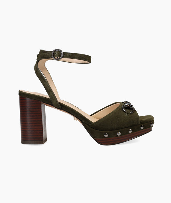 pelle moda Anara Platform - Dark Olive