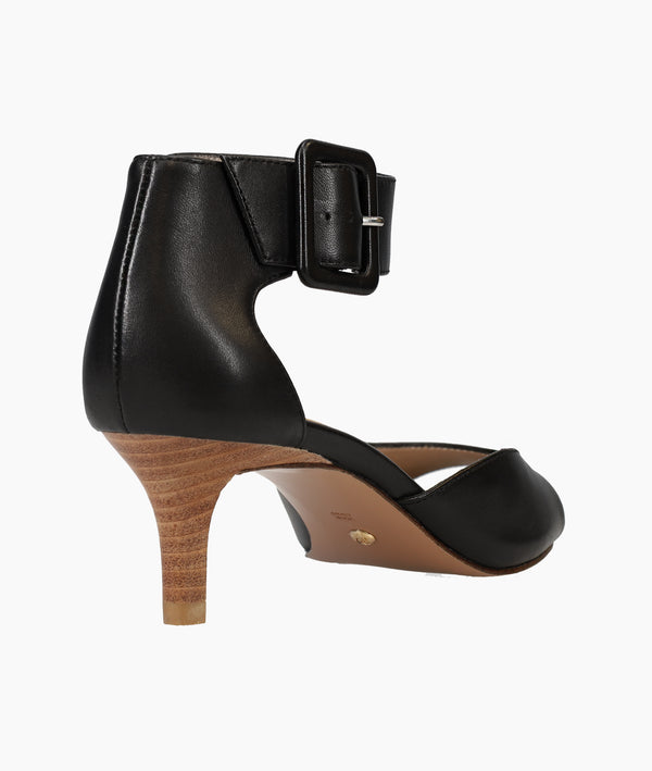 Pelle Moda Berlin Low Heel - Black Leather