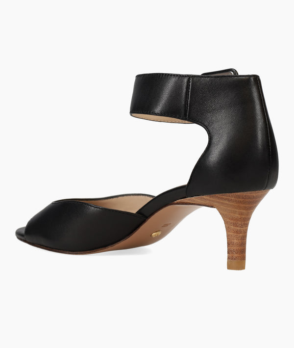 Pelle Moda Berlin Low Heel - Black Leather