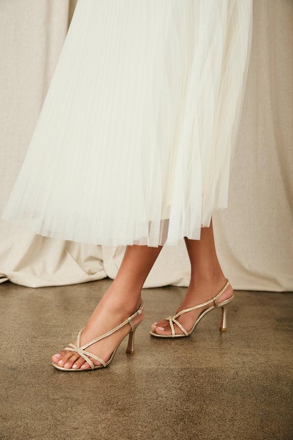 Pelle Moda Bracen Mid Heel - Gold