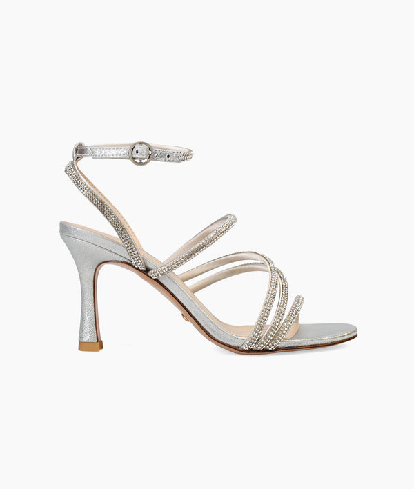 pelle moda Brenen Mid Heel - Silver