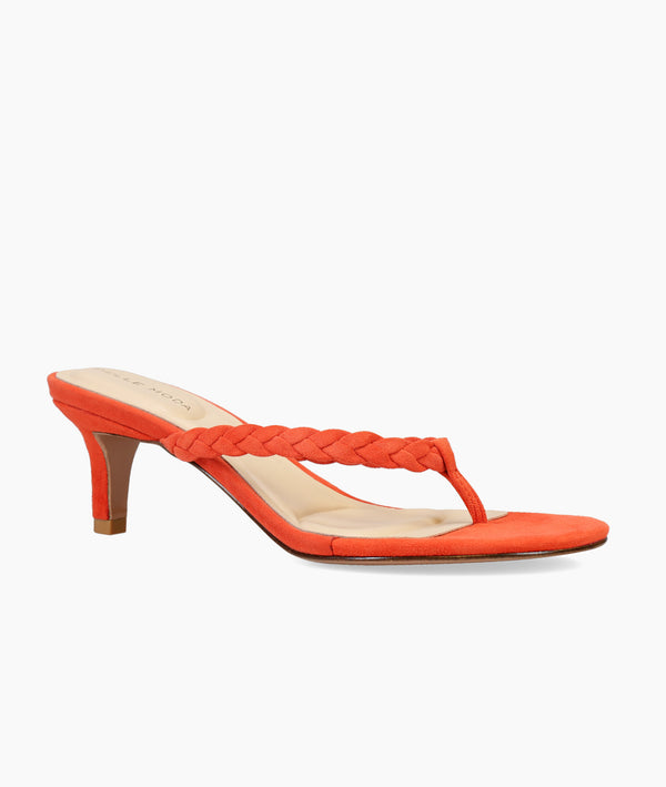 Pelle Moda Earlen Low Heel - Red Orange