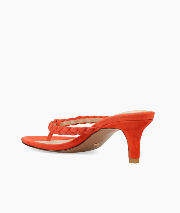 Pelle Moda Earlen Low Heel - Red Orange