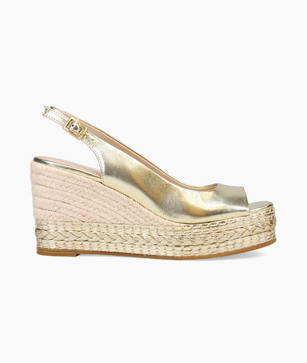 pelle moda Elany Wedge - Champagne