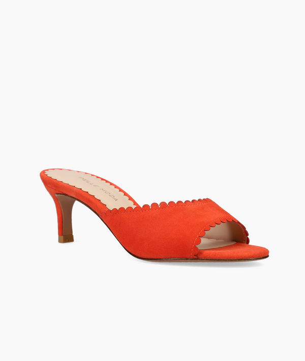 Pelle Moda Hanli Slide - Red Orange
