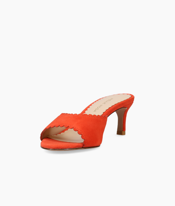 Pelle Moda Hanli Slide - Red Orange