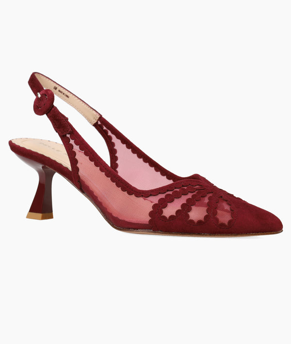 Pelle Moda Jacie Mid Heel - Dark Maroon