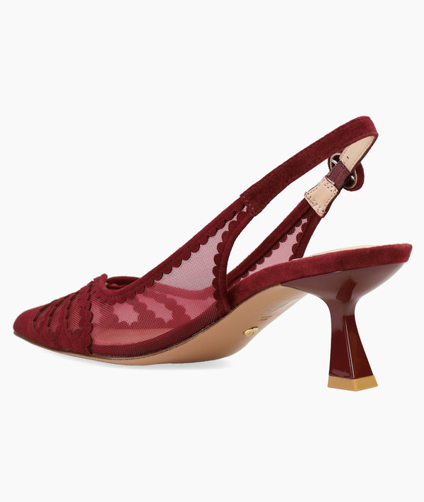 Pelle Moda Jacie Mid Heel - Dark Maroon