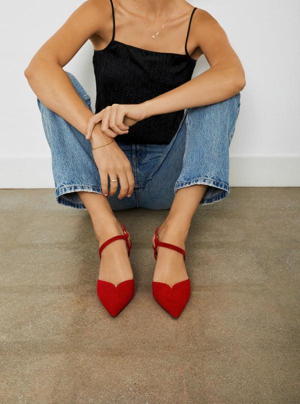 Pelle Moda Kearn Low Heel - Red