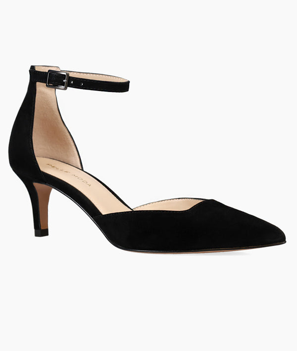 Pelle Moda Kendal Low Heel - Black Suede