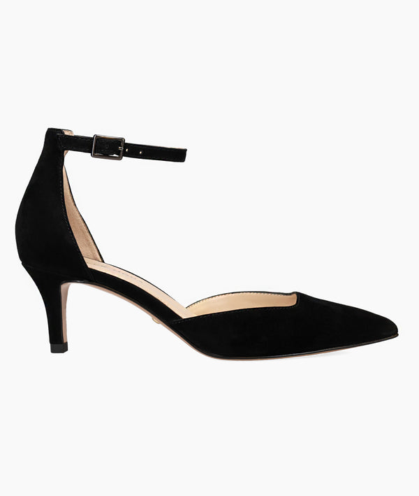 pelle moda Kendal Low Heel - Black Suede