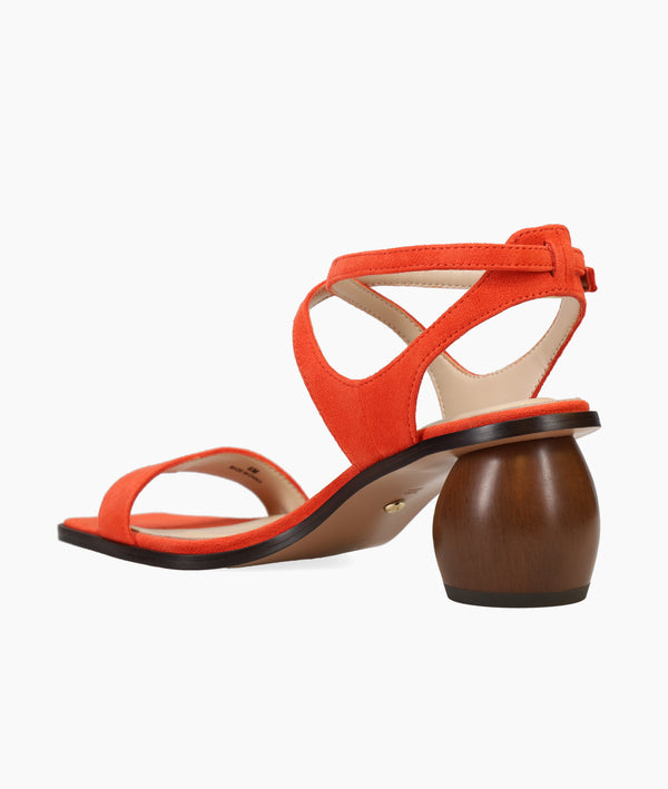 Pelle Moda Laika Low Heel - Red Orange