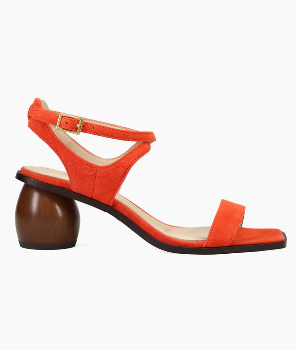 pelle moda Laika Low Heel - Red Orange