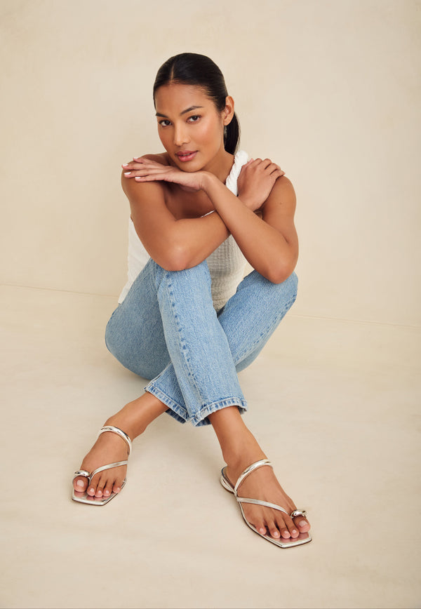 Pelle Moda Ondra Slide - Siver