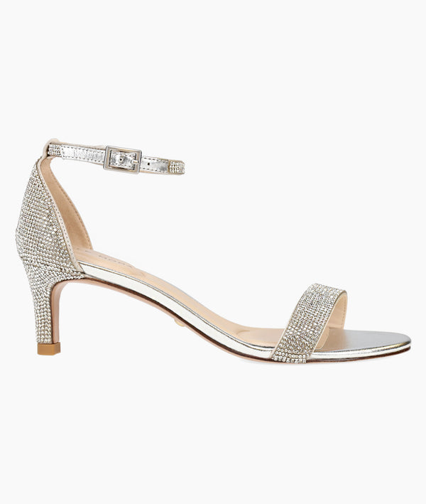 pelle moda Uciel Low Heel - Silver