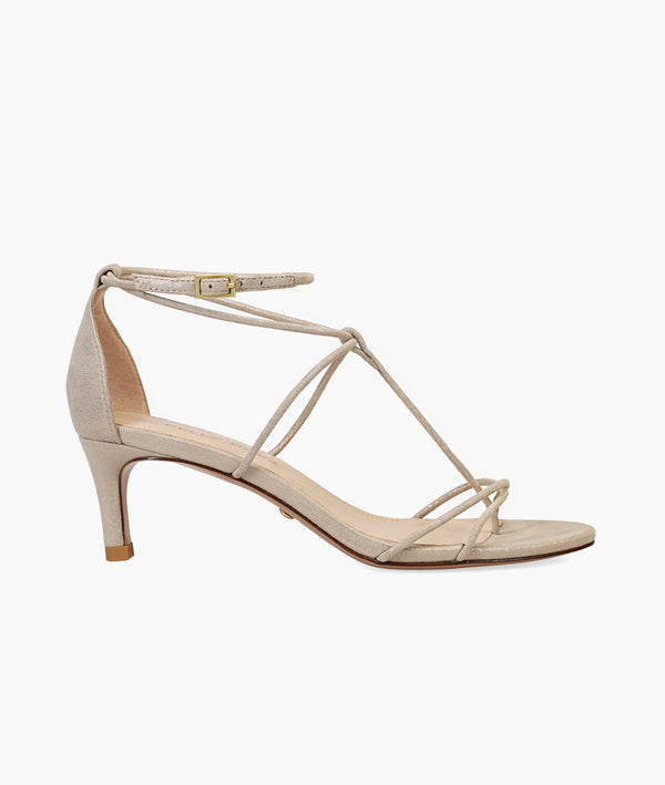 pelle moda Ura Low Heel - Shimmer Taupe