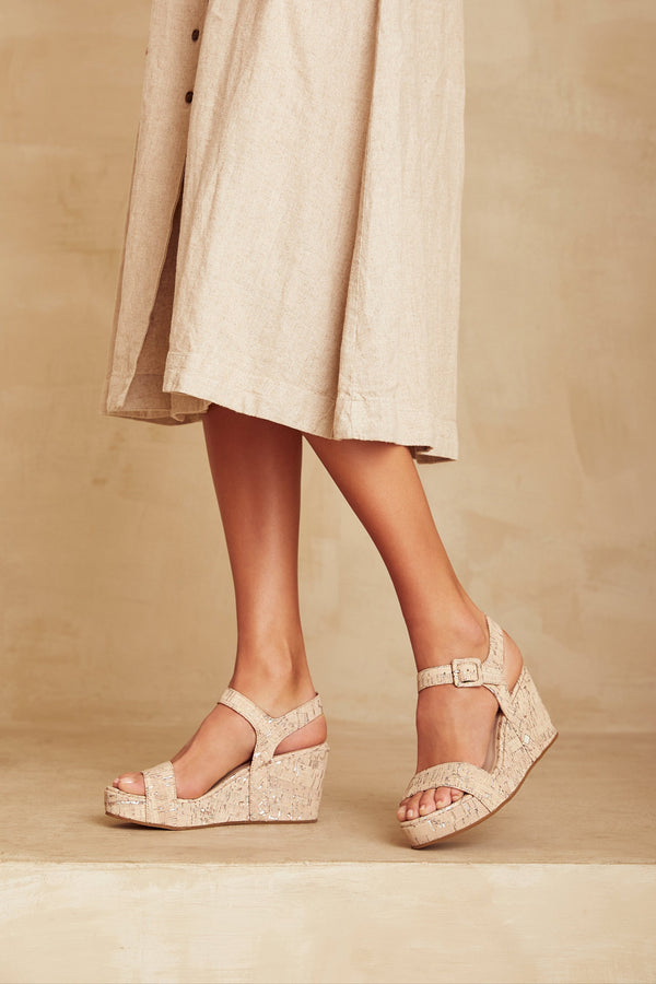 Pelle Moda Wiltz Wedge - White Washed