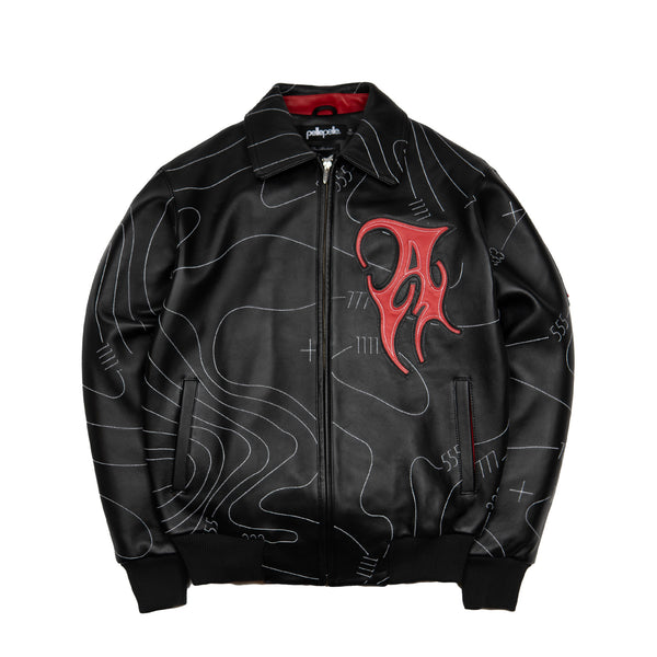 pelle pelle Auracles x Pelle Pelle Topography Jacket Black / Red