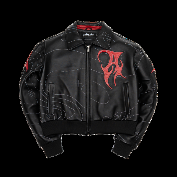 pelle pelle Auracles x Pelle Pelle Topography Women's Jacket Black / Red