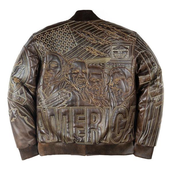 Pelle Pelle PELLE PELLE AMERICA QUILTED JACKET Brown Abrasion