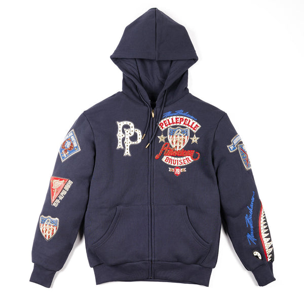 pelle pelle PELLE PELLE AMERICAN BRUISER HOODIE Navy