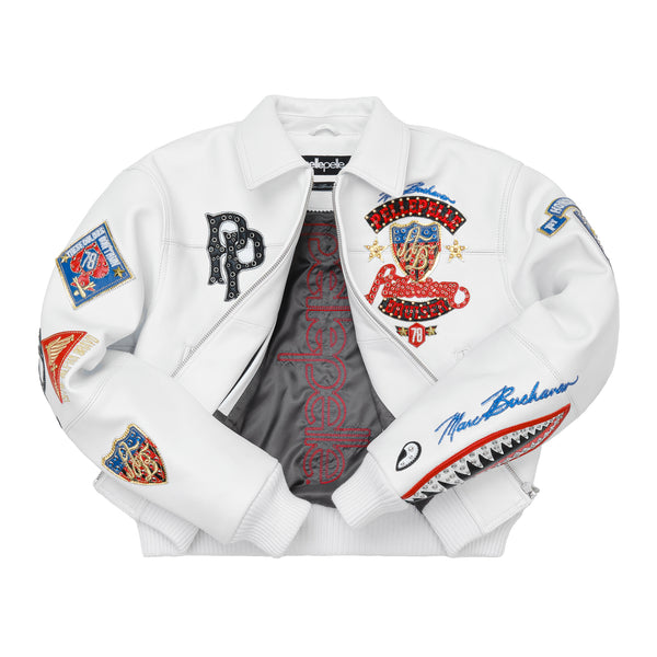 Pelle Pelle Pelle Pelle American Bruiser Plush Womens Crop Jacket White