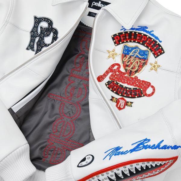 Pelle Pelle Pelle Pelle American Bruiser Plush Womens Crop Jacket White