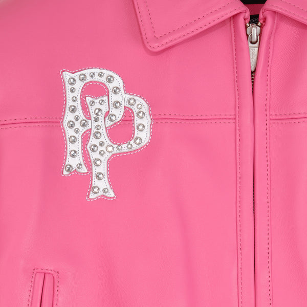 Pelle Pelle PELLE PELLE AMERICAN BRUISER WOMENS CROP JACKET Pink