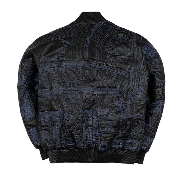 Pelle Pelle PELLE PELLE DETROIT QUILTED JACKET Black / Honolulu Blue